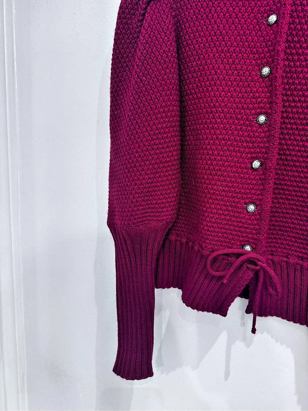 Hand made Knit Button-Front Sweater in  Like New